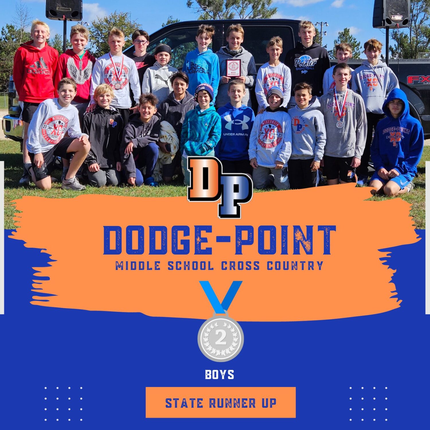 Mineral Point School District MS Boys Place 2nd at State Cross Country