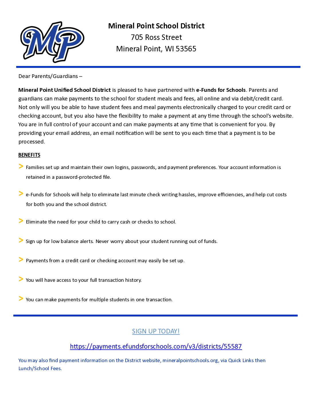 How To Do Fees Parent Letter
