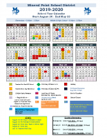 District Calendar | Mineral Point School District