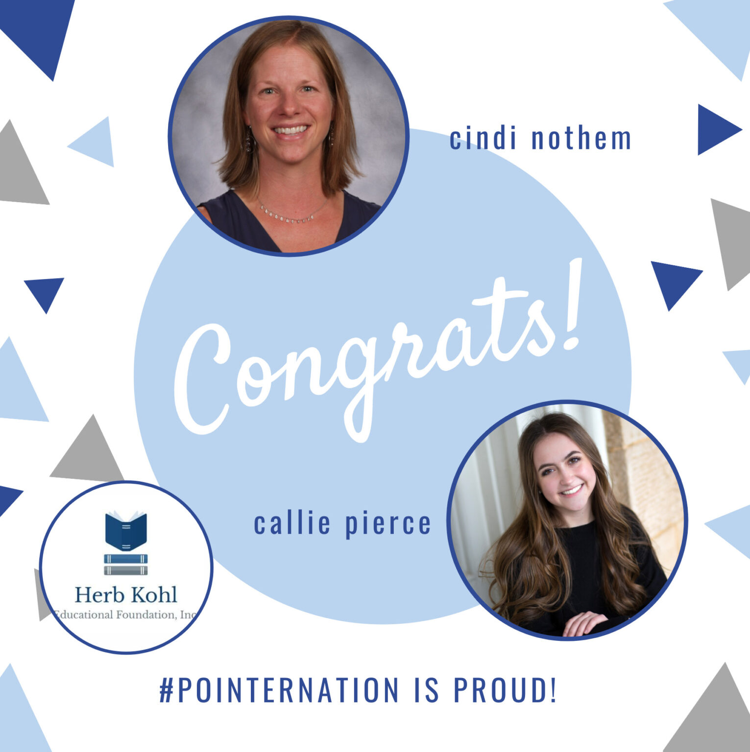 Mineral Point School District Nothem and Pierce are Kohl Award Winners